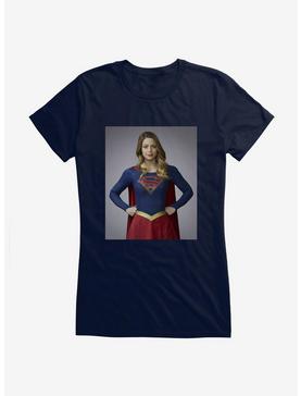 DC Comics Supergirl Front Pose Girls T-Shirt, NAVY, hi-res