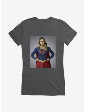 DC Comics Supergirl Front Pose Girls T-Shirt, CHARCOAL, hi-res