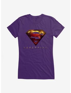 DC Comics Supergirl Logo Girls T-Shirt, PURPLE, hi-res