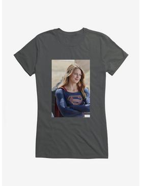 DC Comics Supergirl Smile Girls T-Shirt, CHARCOAL, hi-res