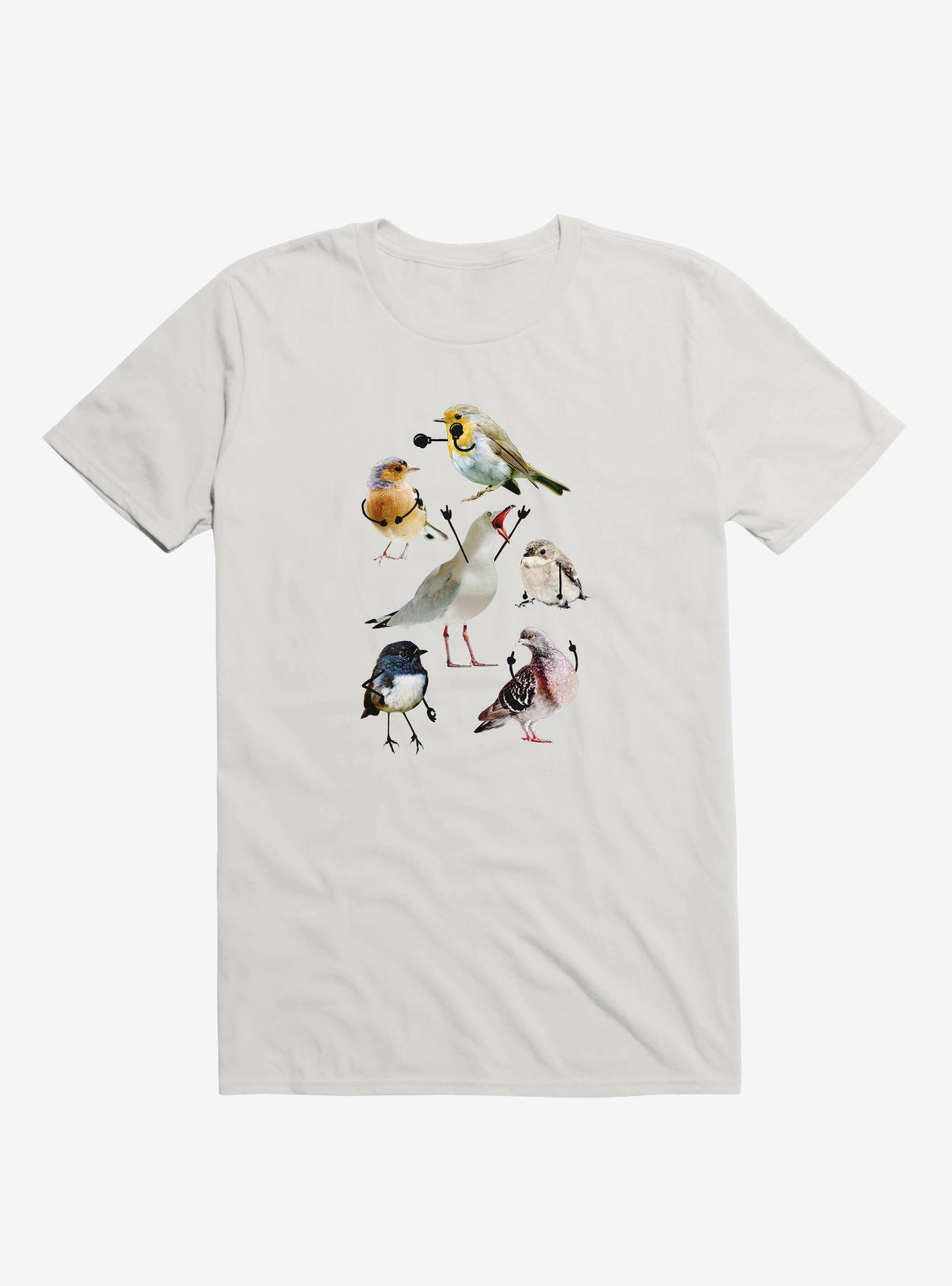 Birds With Arms T-Shirt, WHITE, hi-res