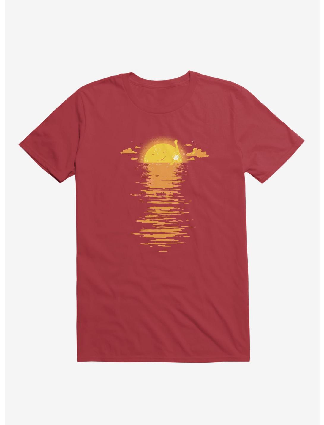 Cooling Down T-Shirt, RED, hi-res