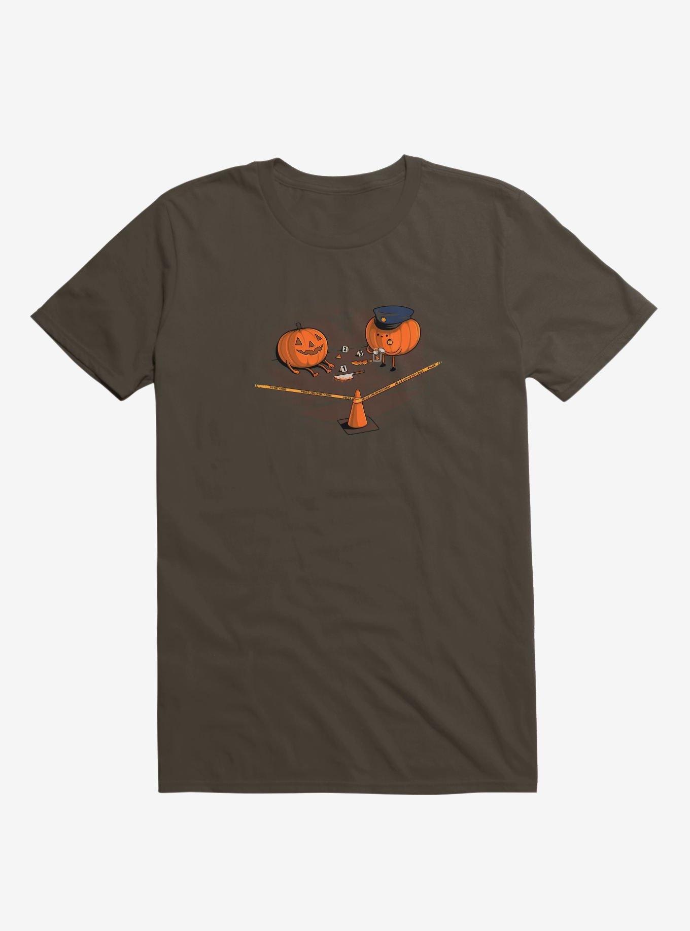 Crime Scene T-Shirt, BROWN, hi-res