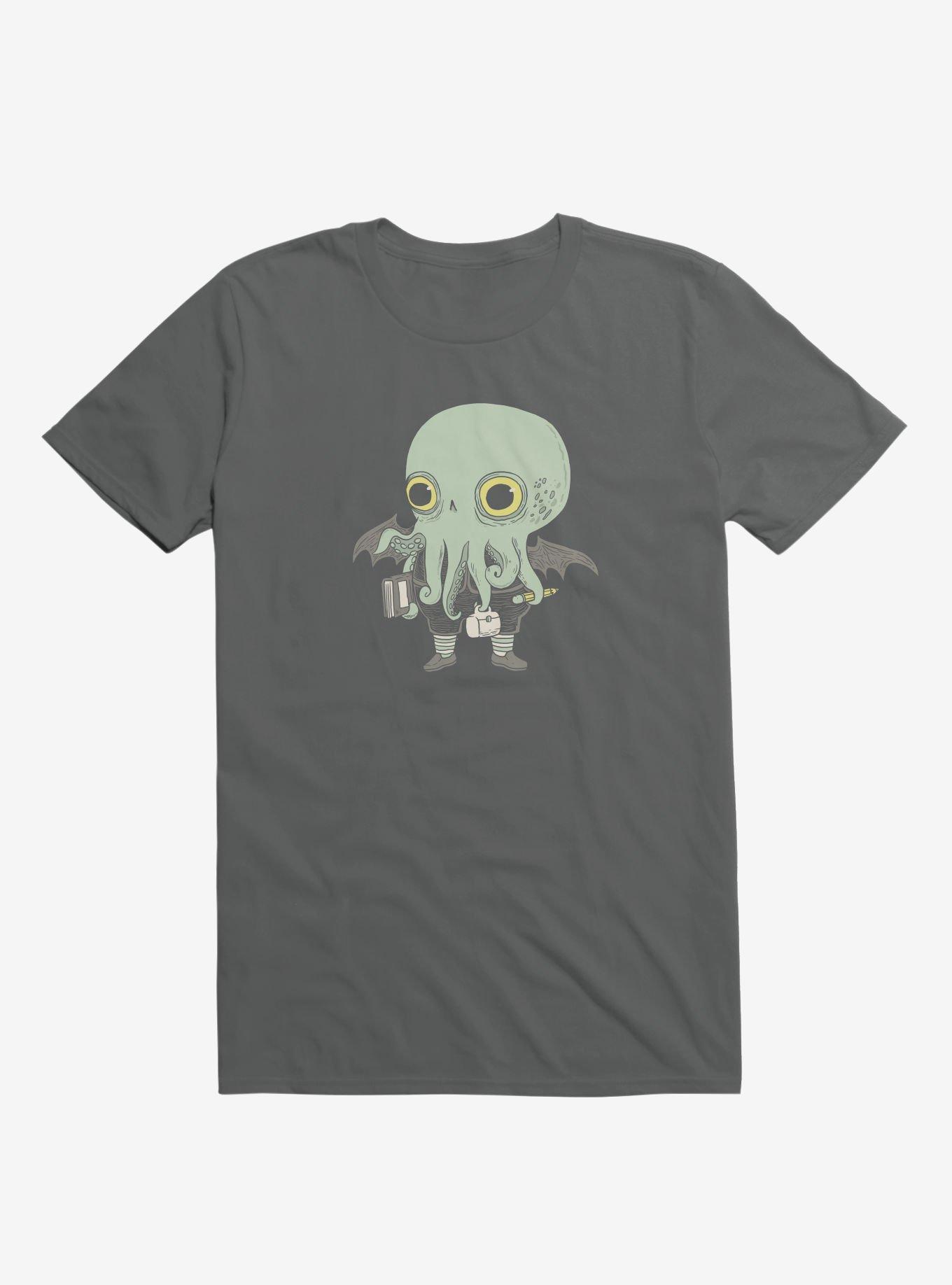 Cthulhu Back To School T-Shirt, ASPHALT, hi-res