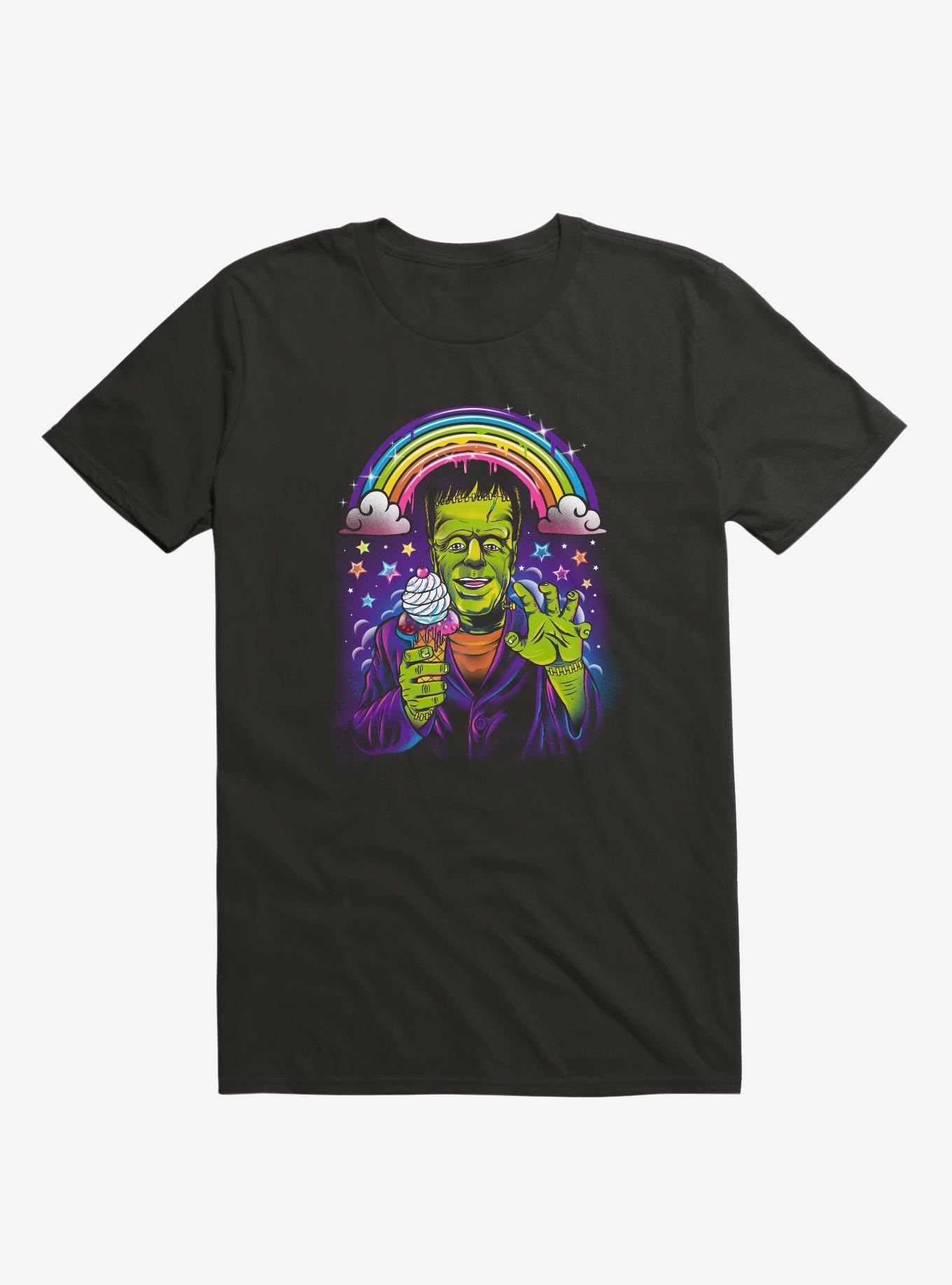 Rainbow Frankenstein T-Shirt, BLACK, hi-res