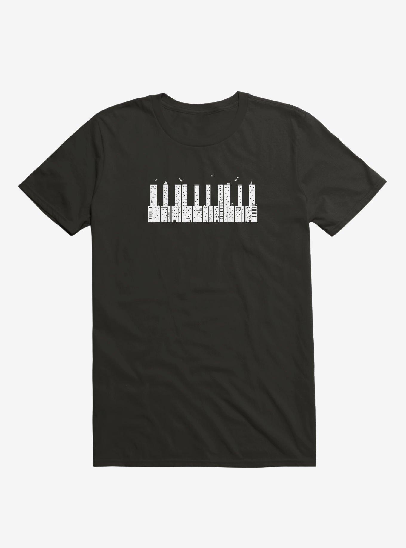 Piano Skyline T-Shirt, , hi-res