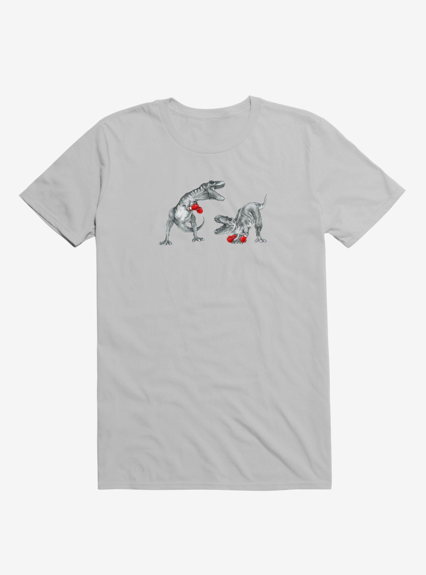 T-Rex Boxing T-Shirt, SILVER, hi-res