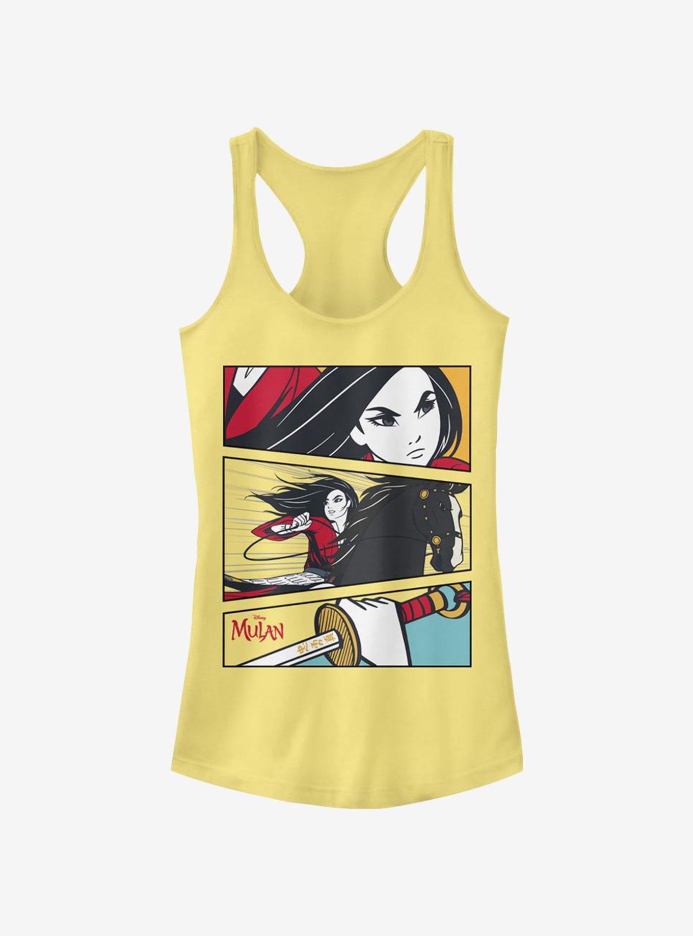 Disney Mulan Action Panels Girls Tank, BANANA, hi-res