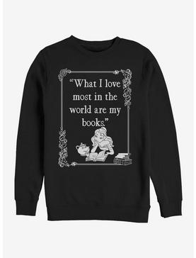 Disney Beauty And The Beast Book Lover Crew Sweatshirt, , hi-res