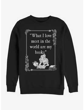Disney Beauty And The Beast Book Lover Crew Sweatshirt, , hi-res