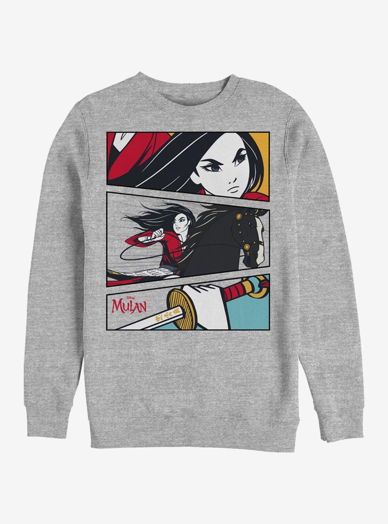 Disney Mulan Action Panels Crew Sweatshirt, , hi-res