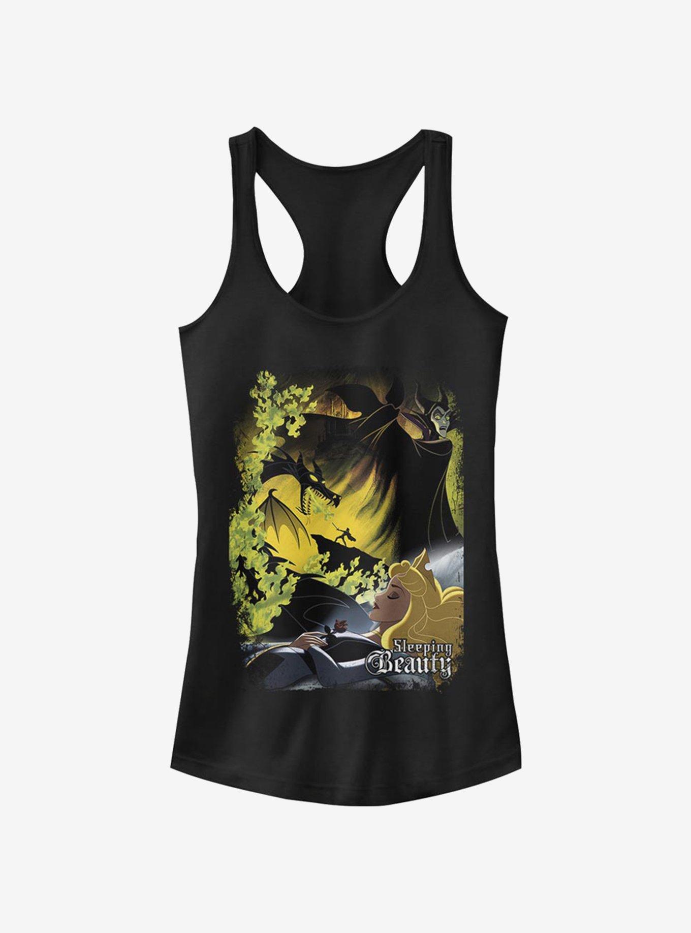 Disney Sleeping Beauty Sleeping Poster Girls Tank, BLACK, hi-res