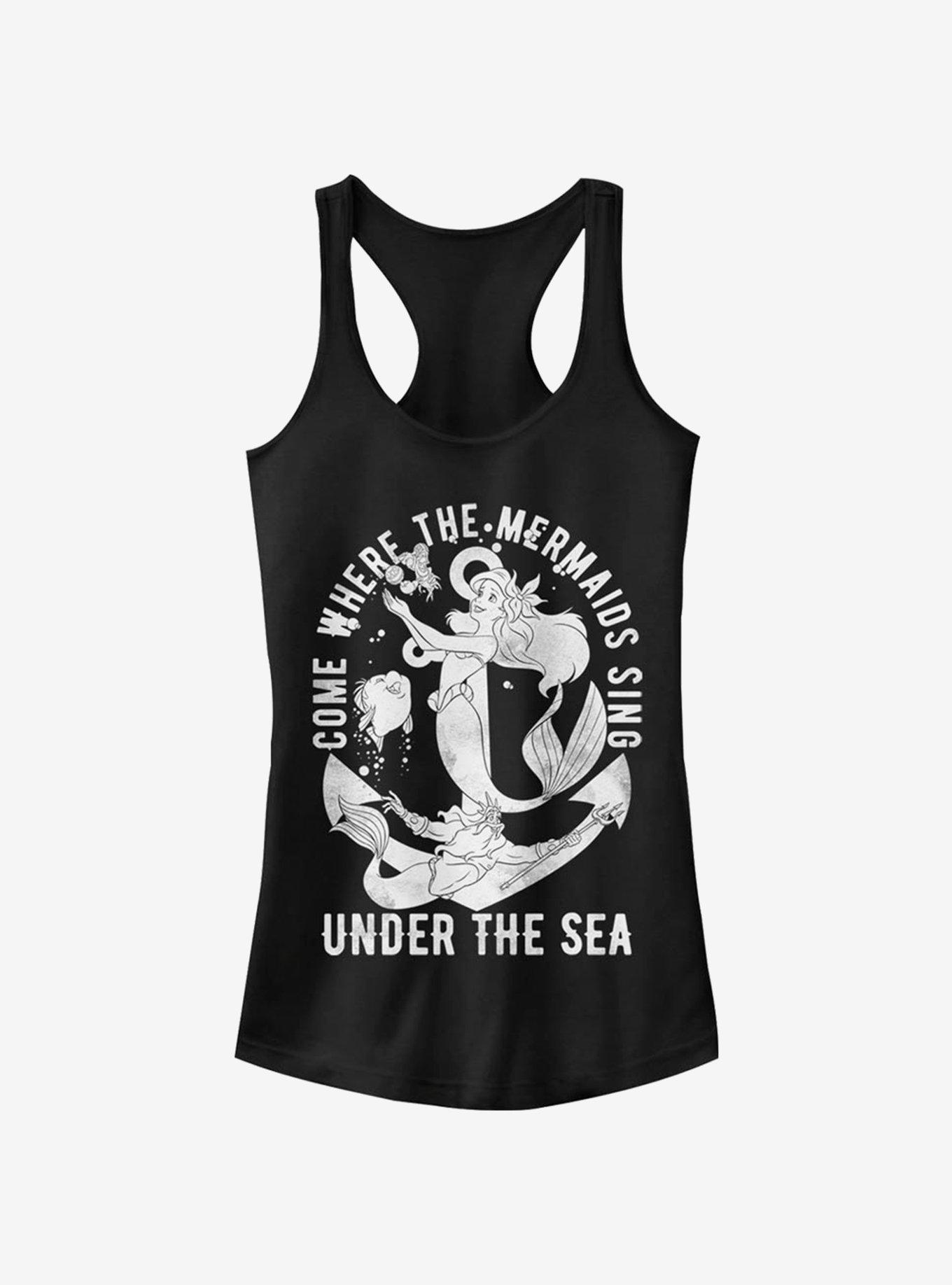 Disney The Little Mermaid Hip Mer Girls Tank, BLACK, hi-res