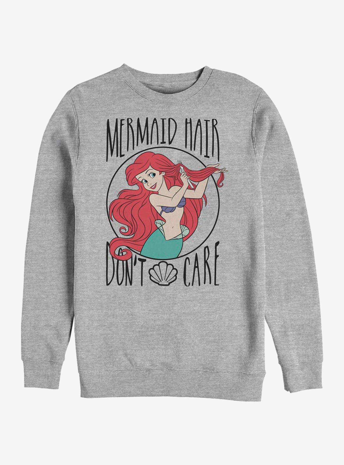 Disney The Little Mermaid Mermaid Hair Crew Sweatshirt, ATH HTR, hi-res