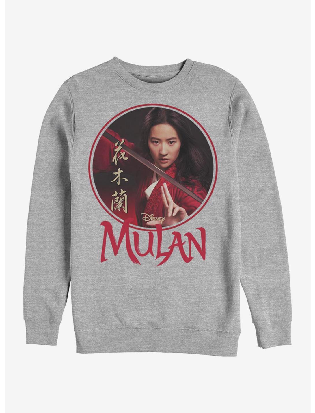 Disney Mulan Mulan Sphere Crew Sweatshirt, ATH HTR, hi-res