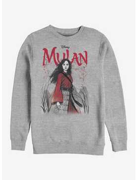 Disney Mulan Watercolor Mulan Title Crew Sweatshirt, , hi-res