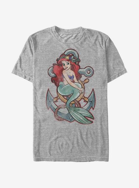 Disney The Little Mermaid Anchor T-Shirt - GREY | Hot Topic