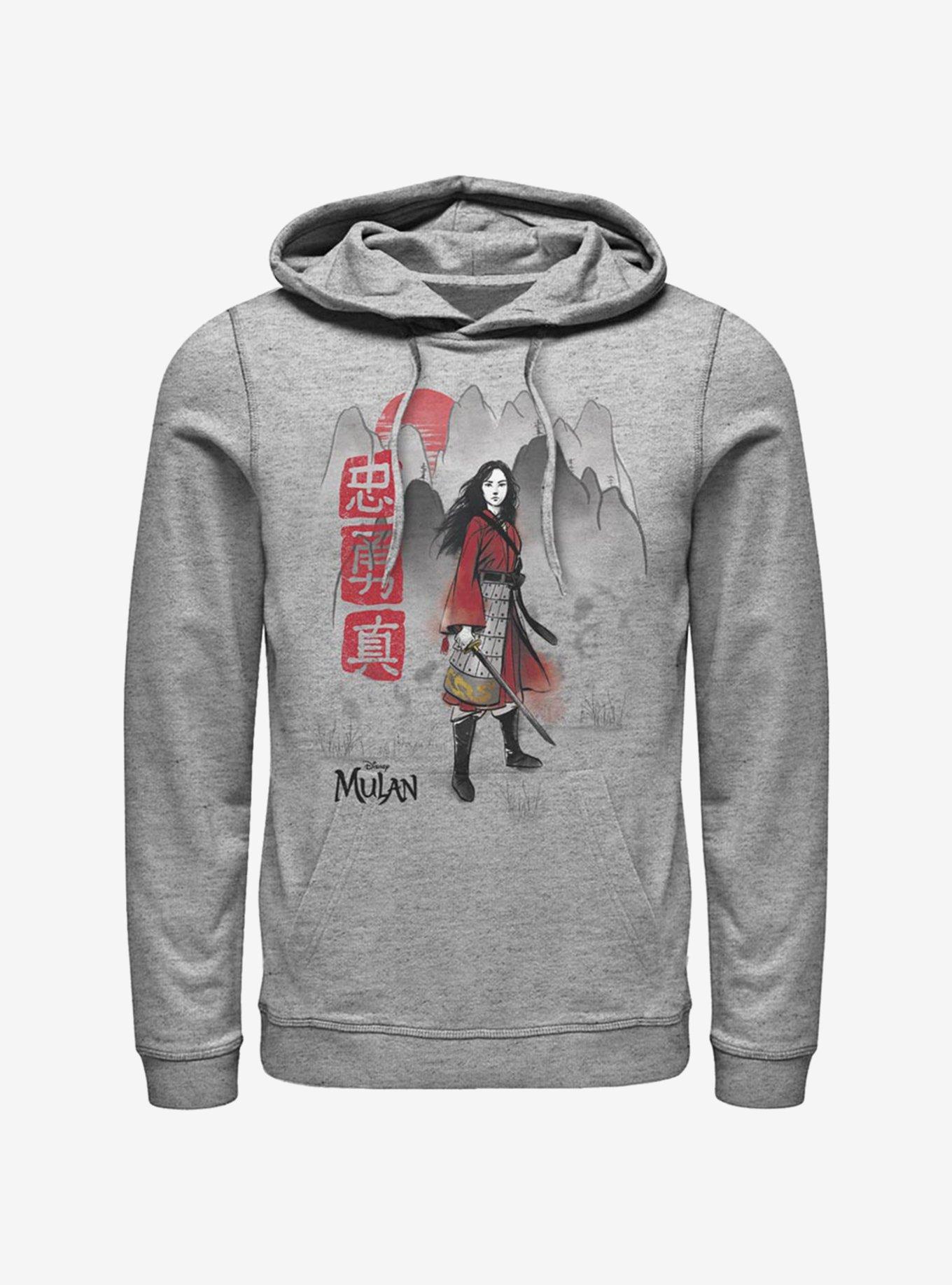 Disney Mulan Loyal Brave True Hoodie, ATH HTR, hi-res