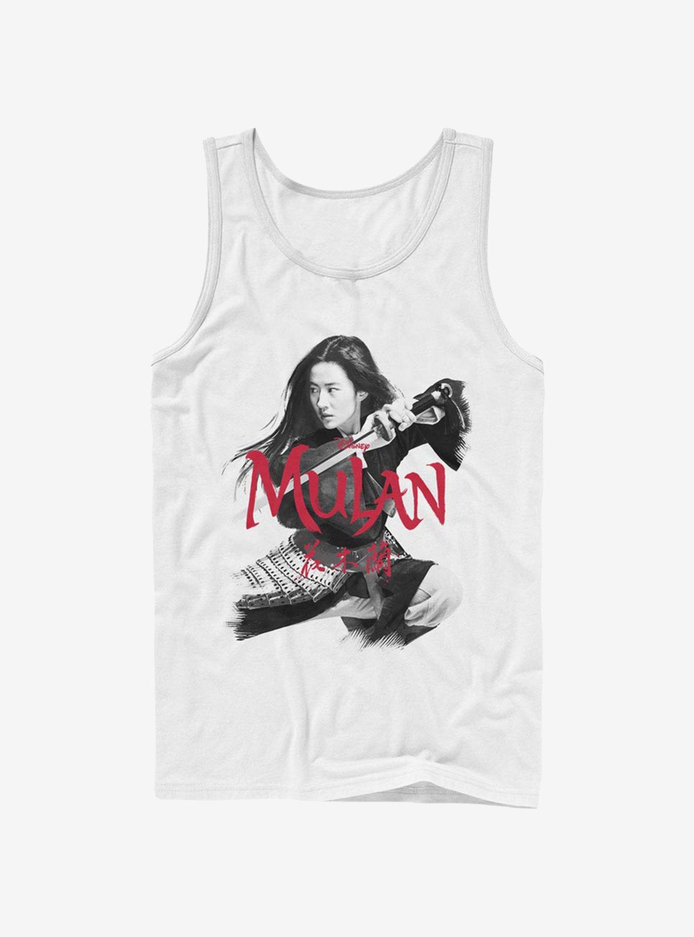 Disney Mulan Fighting Stance Tank, WHITE, hi-res