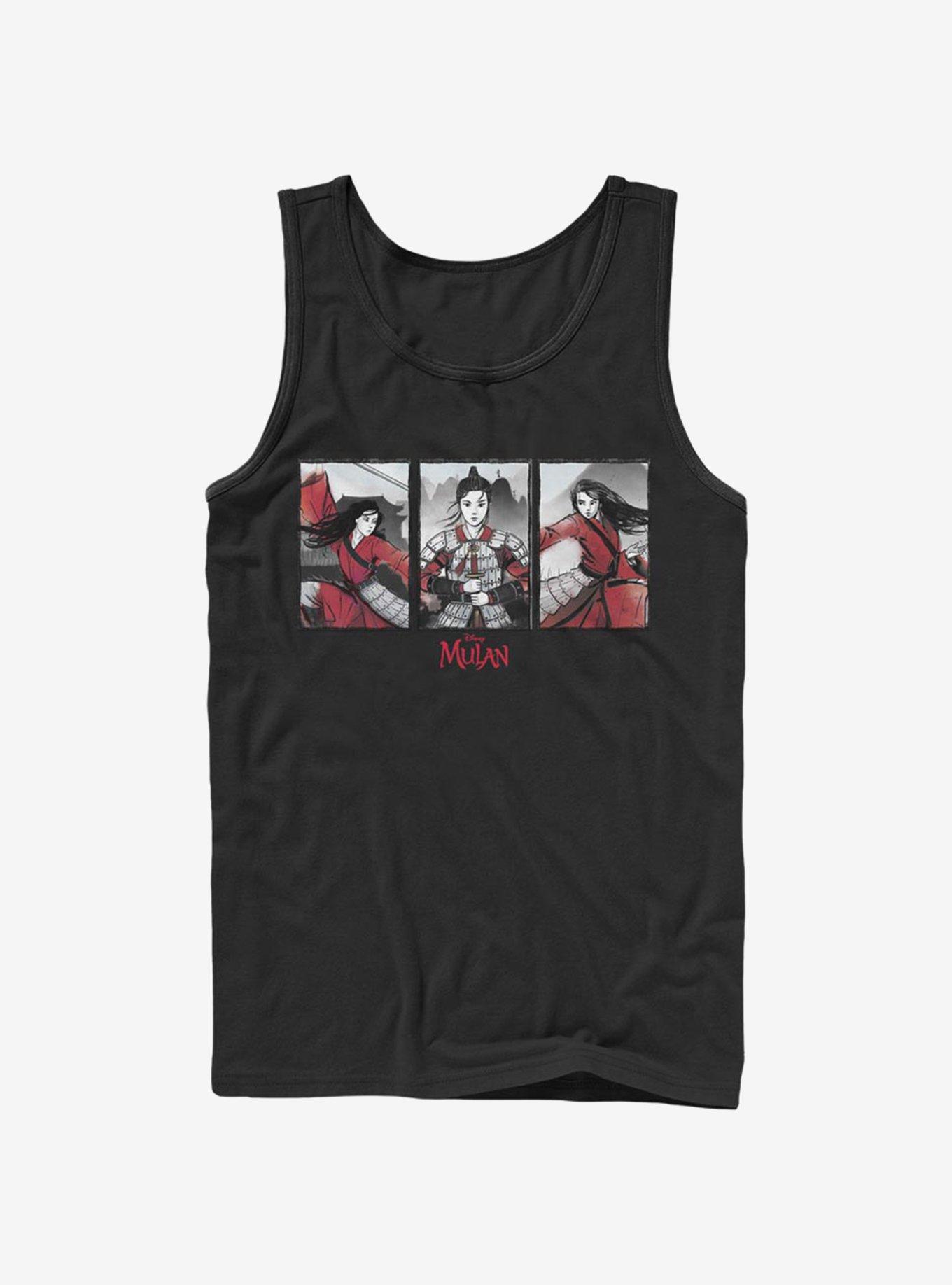 Disney Mulan Mulan Floral Boxed Tank, BLACK, hi-res