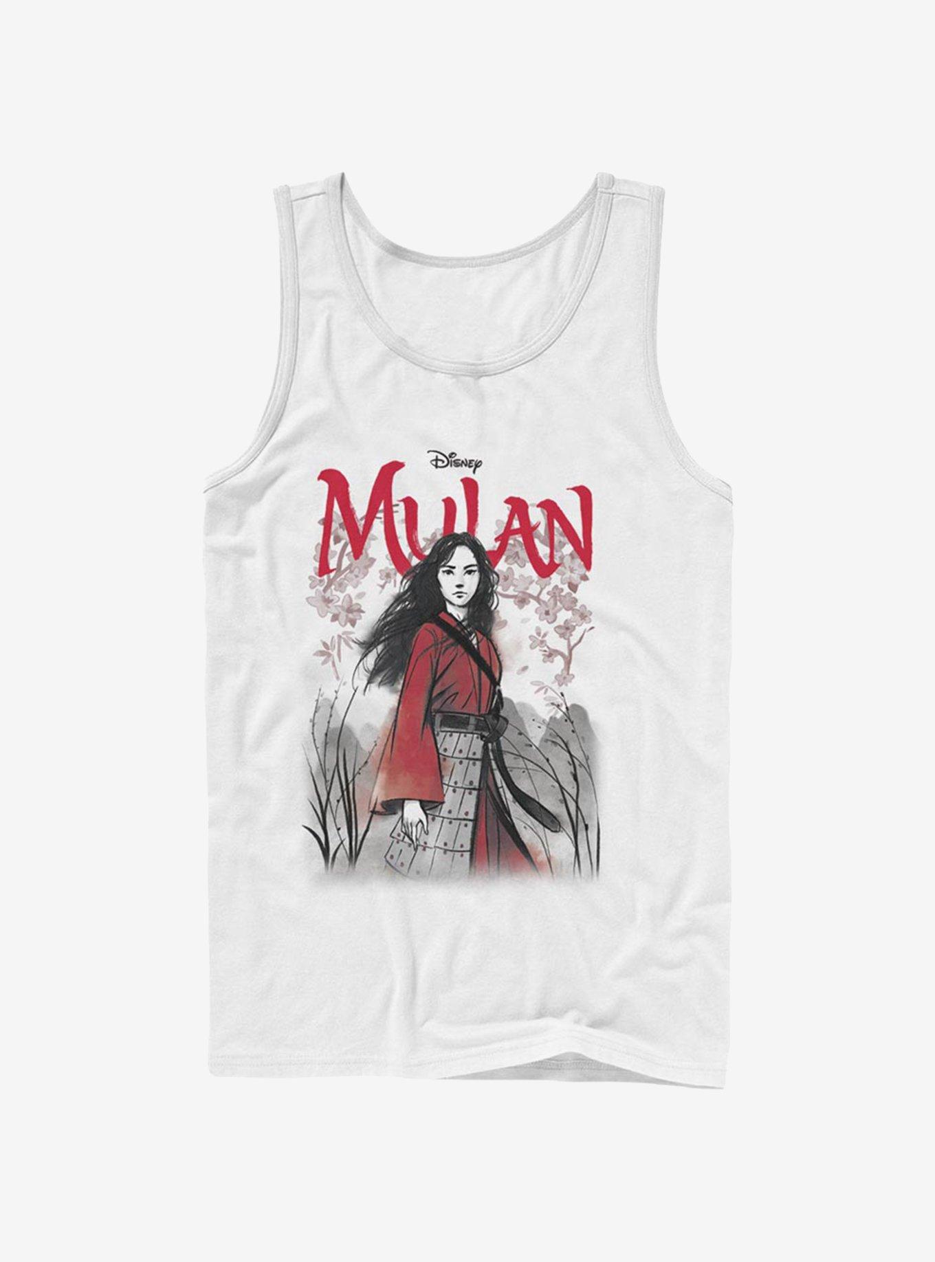 Disney Mulan Watercolor Mulan Title Tank, WHITE, hi-res