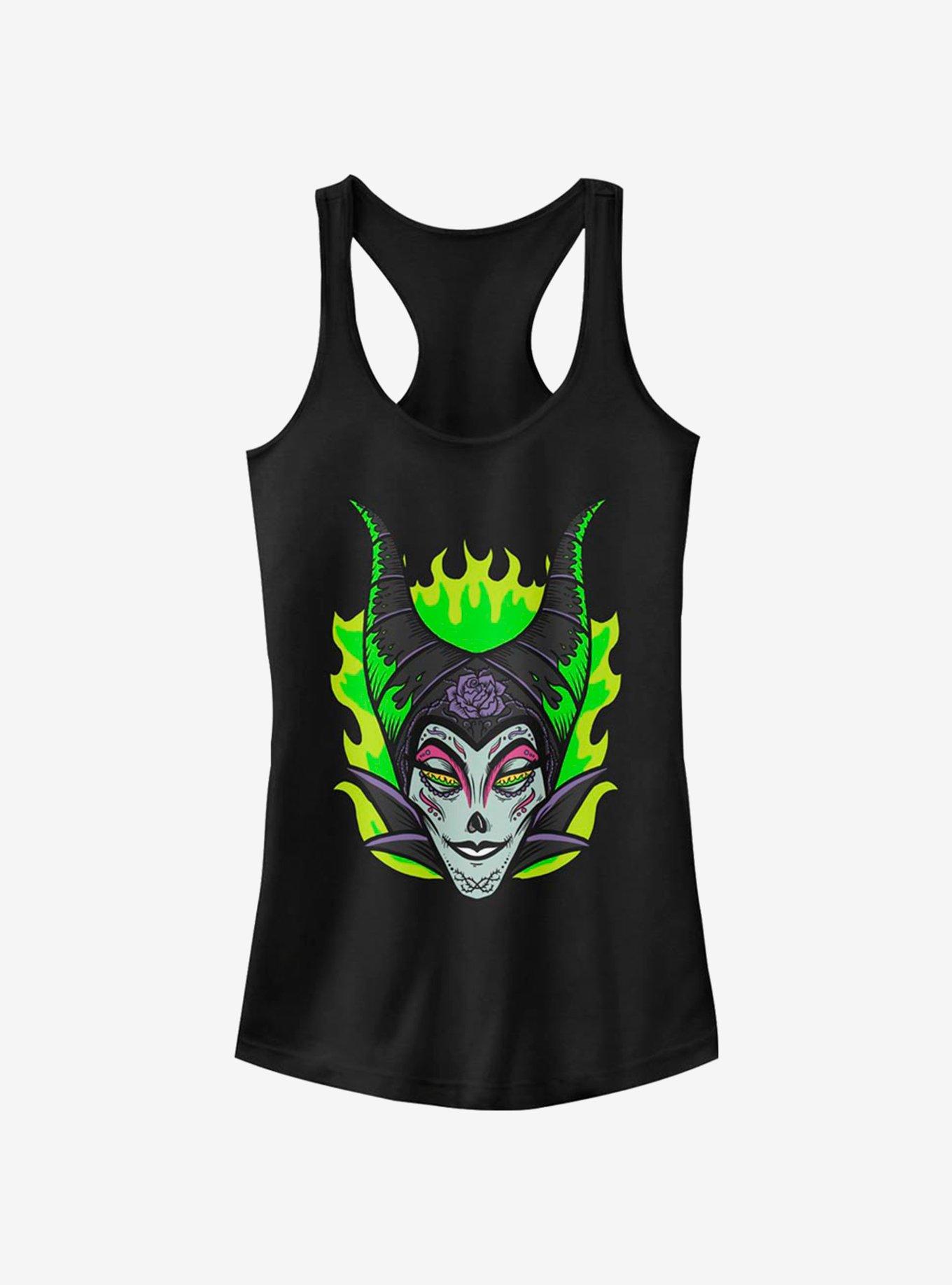 Disney Villains Maleficent Sugar Skull Girls Tank, BLACK, hi-res