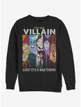 Disney Villains Villain Like Bad Crew Sweatshirt, BLACK, hi-res