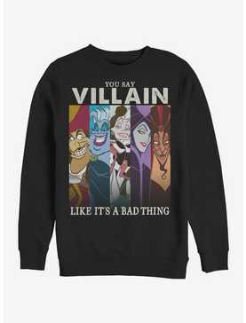 Disney Villains Villain Like Bad Crew Sweatshirt, , hi-res