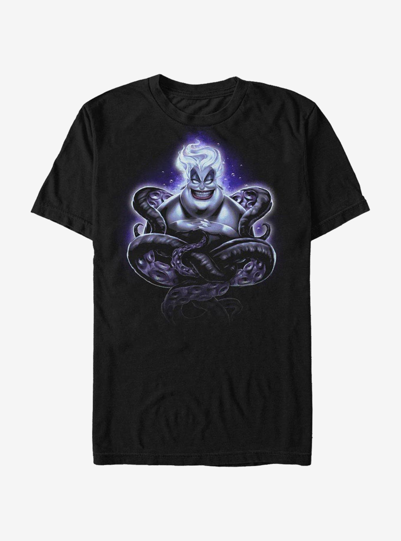 Disney Villains Ursula Big Face T-Shirt - Long Sleeve T-Shirt for Men -  Customized-Athletic Heather 