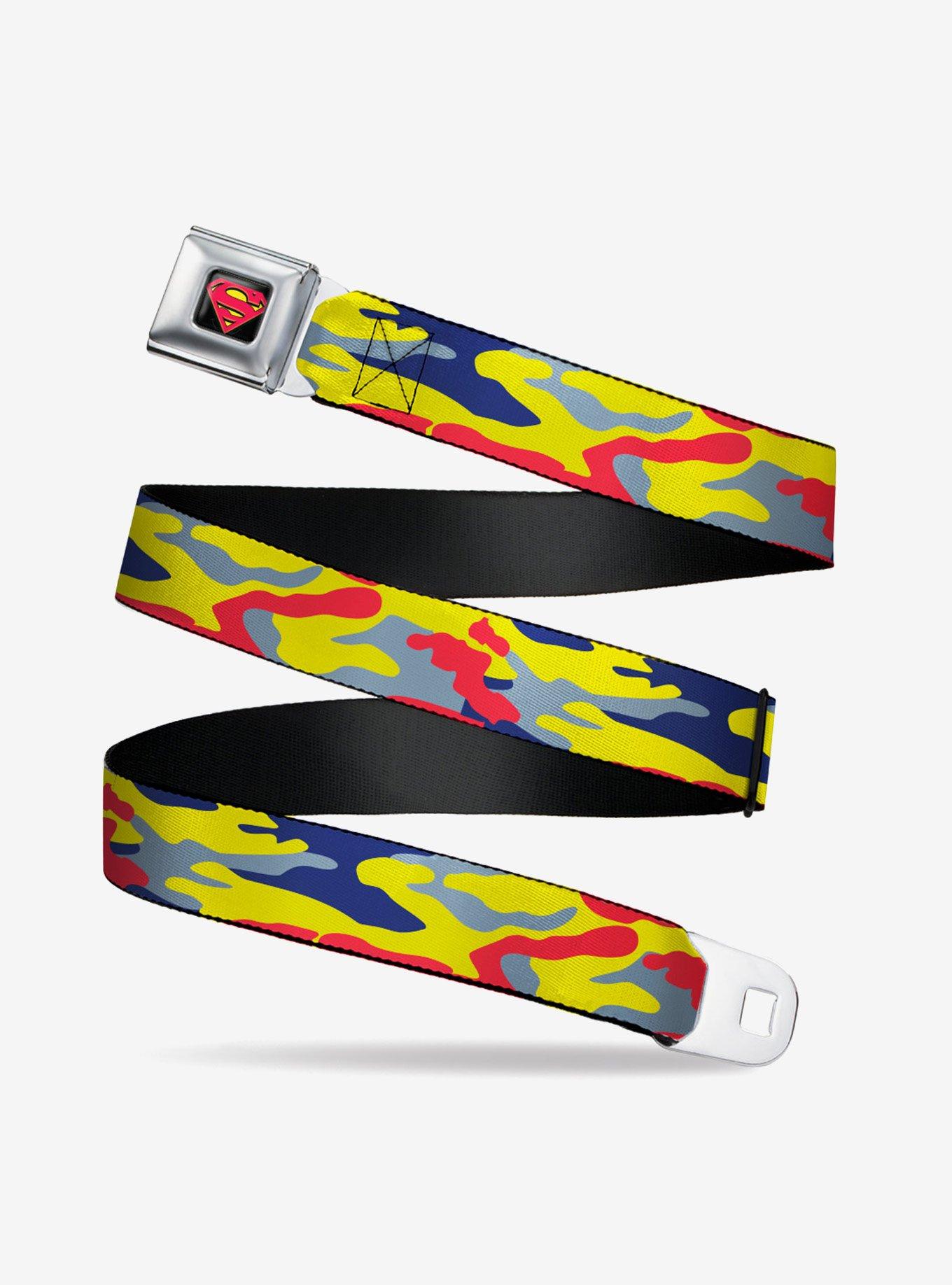 BUCKLEDOWN DC Comics Superman Camo Seatbelt Belt