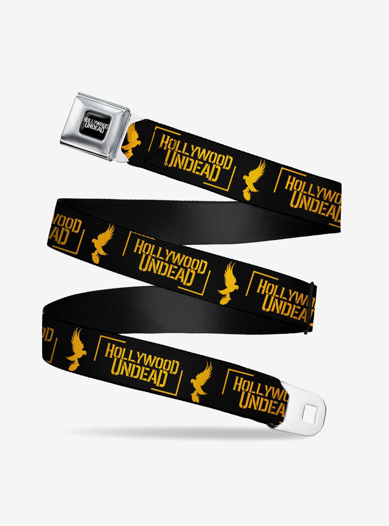 Hollywood Undead Text Logo Dove Grenade Icon Seatbelt Belt, , hi-res
