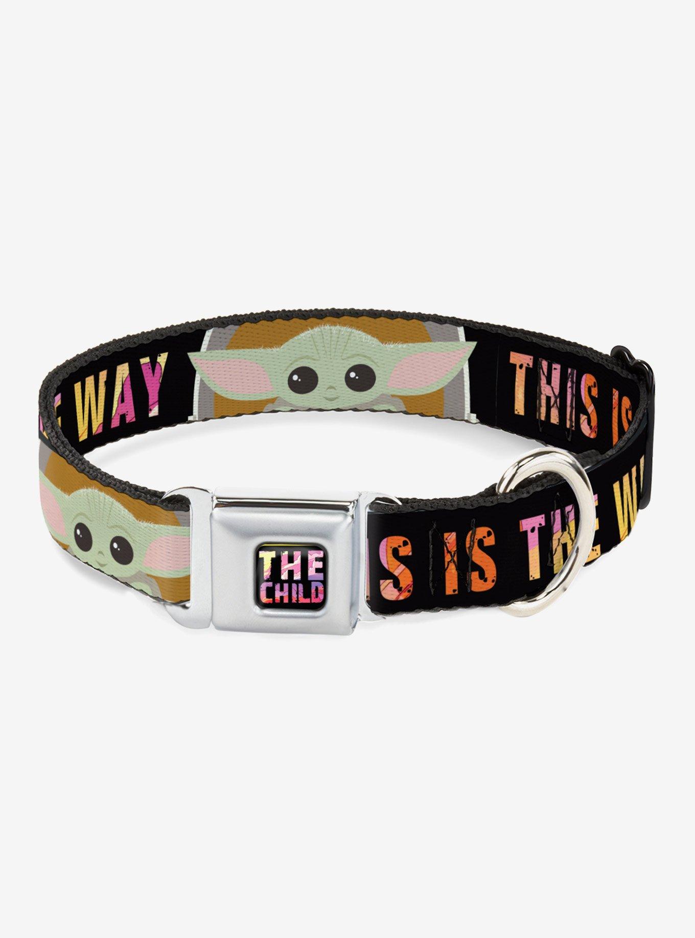 Star Wars The Mandalorian The Child Chibi Pose This Is The Way Seatbelt Buckle Dog Collar, BLACK, hi-res