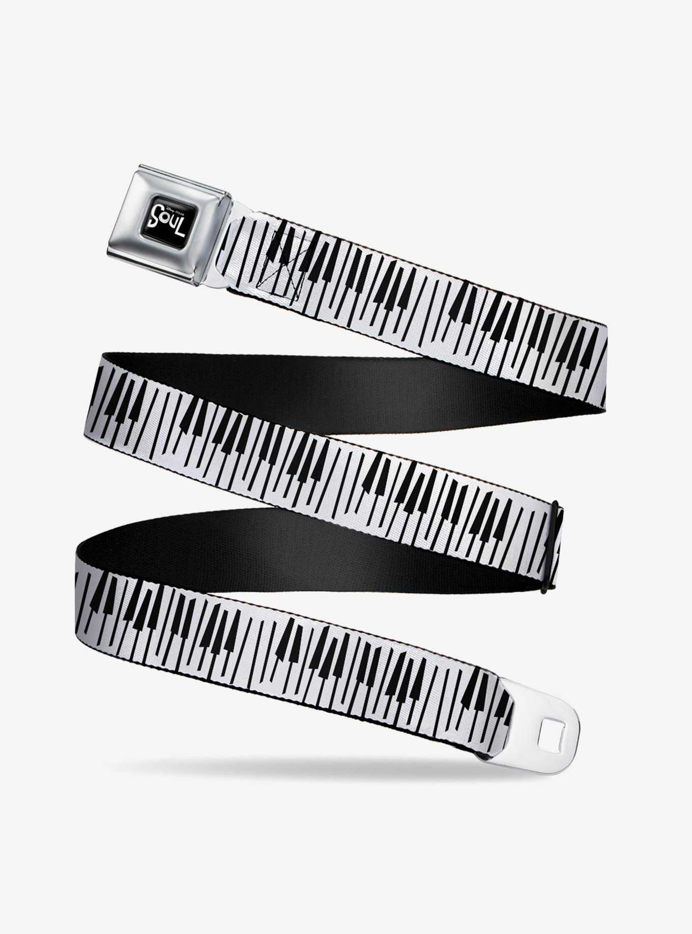 Soul Piano Keys White Black Seatbelt Belt, , hi-res