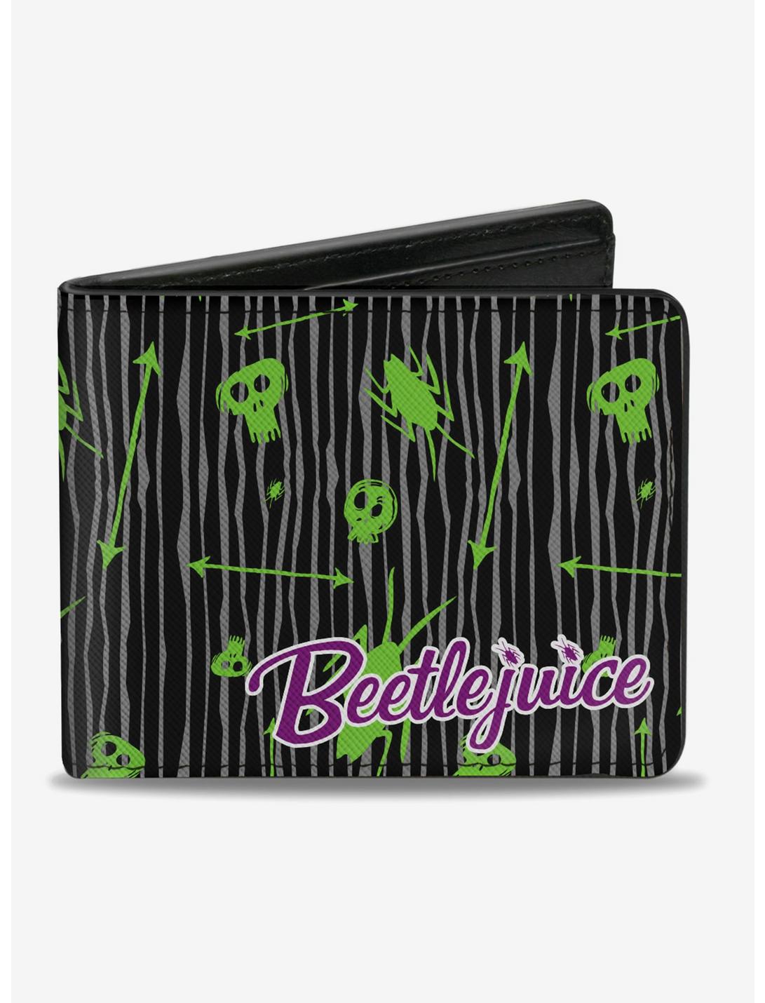 Beetlejuice Roach Skull Doodles Bi-fold Wallet, , hi-res