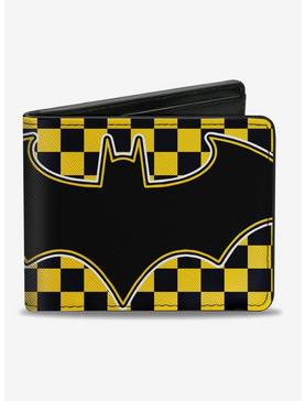 DC Comics Batman Yellow And Black Bat Logo Close Up Bi-fold Wallet, , hi-res