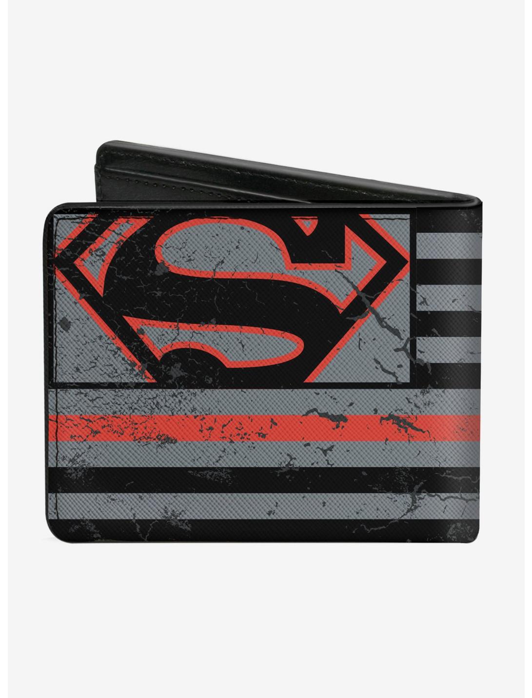 DC Comics Superman Shield Thin Red Line Bi-fold Wallet, , hi-res