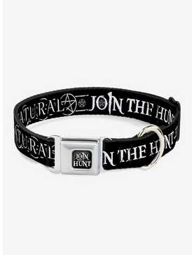 Supernatural Join The Hunt Icons Logo Pentagrams Seatbelt Buckle Dog Collar, , hi-res