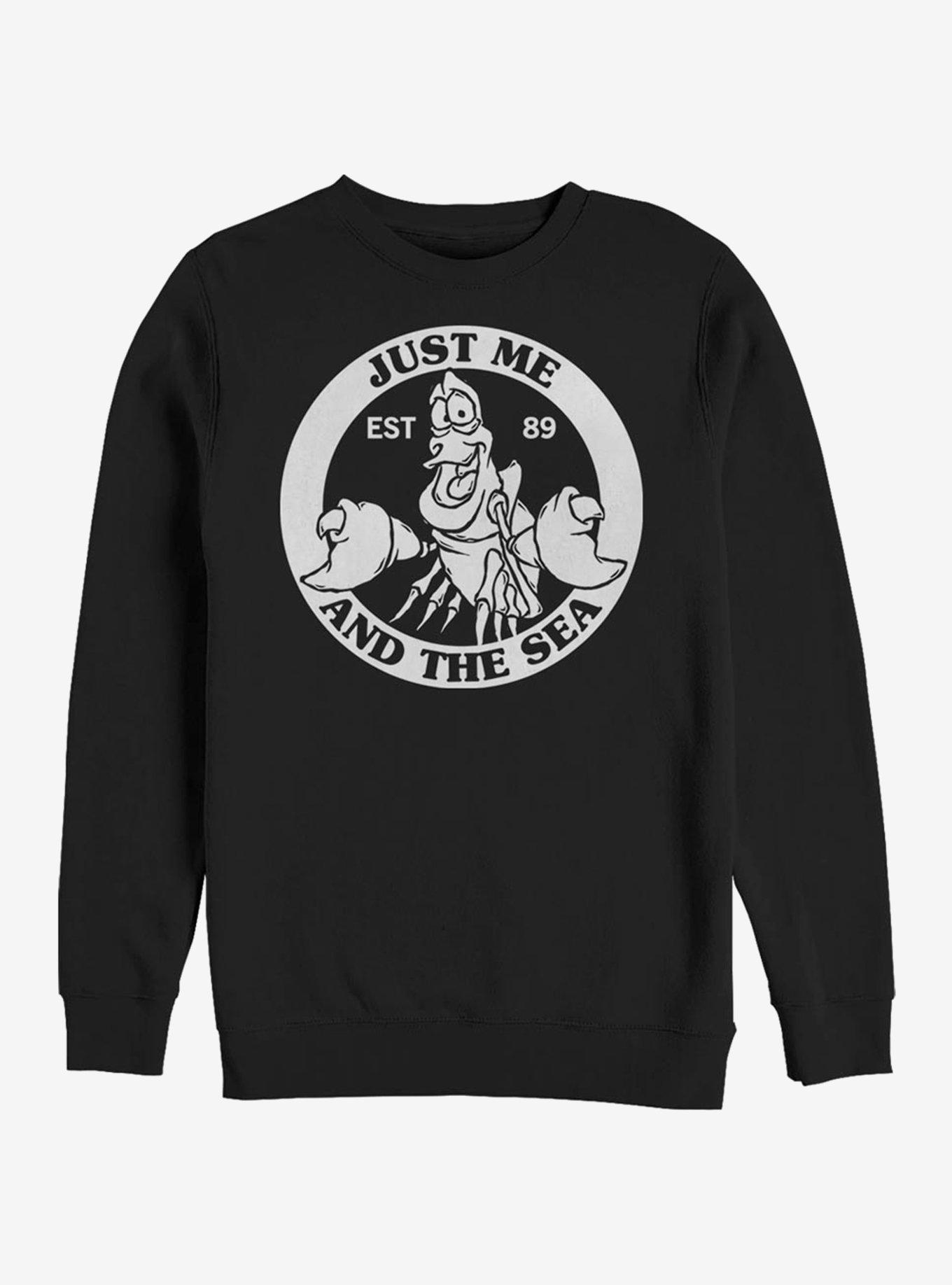 Disney The Little Mermaid Worlds A Mess Crew Sweatshirt, BLACK, hi-res