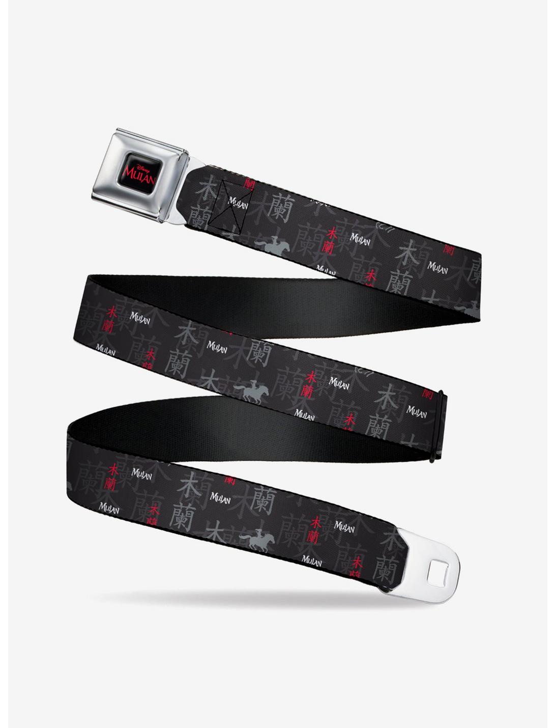 Disney Mulan Elements Collage Seatbelt Belt, BLACK, hi-res