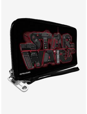 Star Wars Logo Black Red Womens Zip Around Wallet, , hi-res