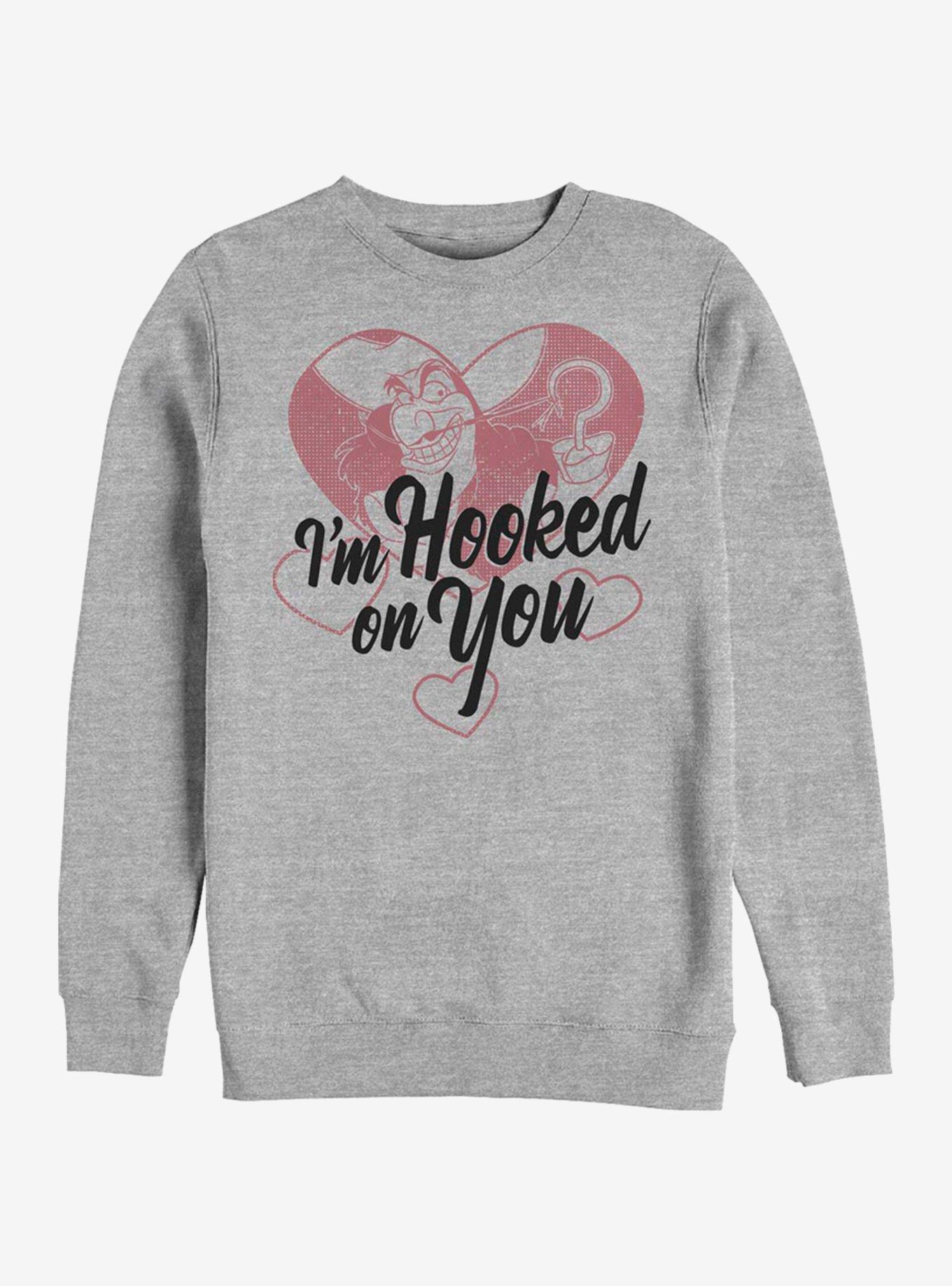 Disney Villains Hooked On You Crew Sweatshirt, ATH HTR, hi-res