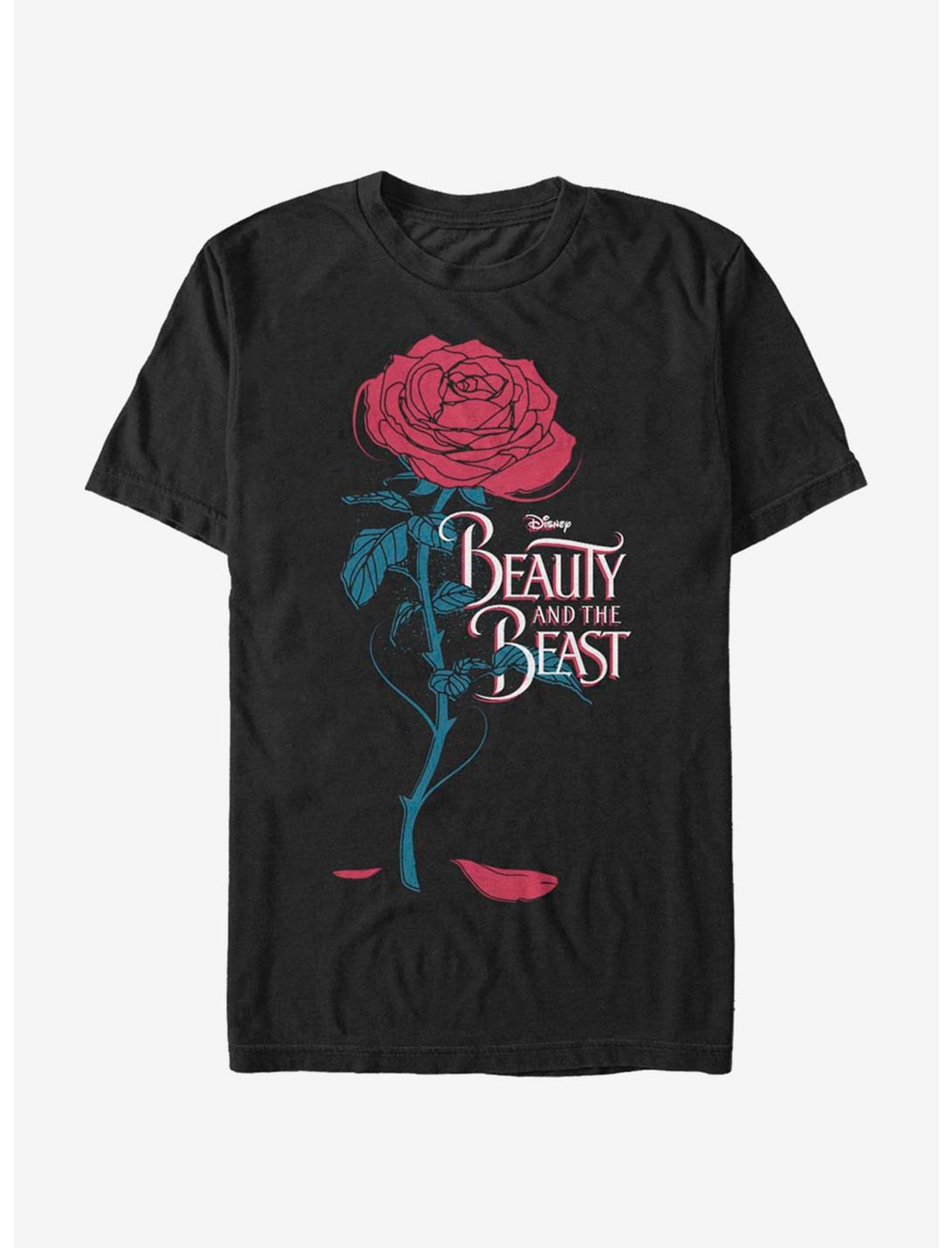 Disney Aladdin 2019 Logo Rose T-Shirt, BLACK, hi-res