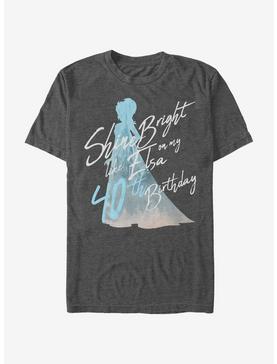 Disney Frozen Birthday Queen Forty T-Shirt, CHAR HTR, hi-res