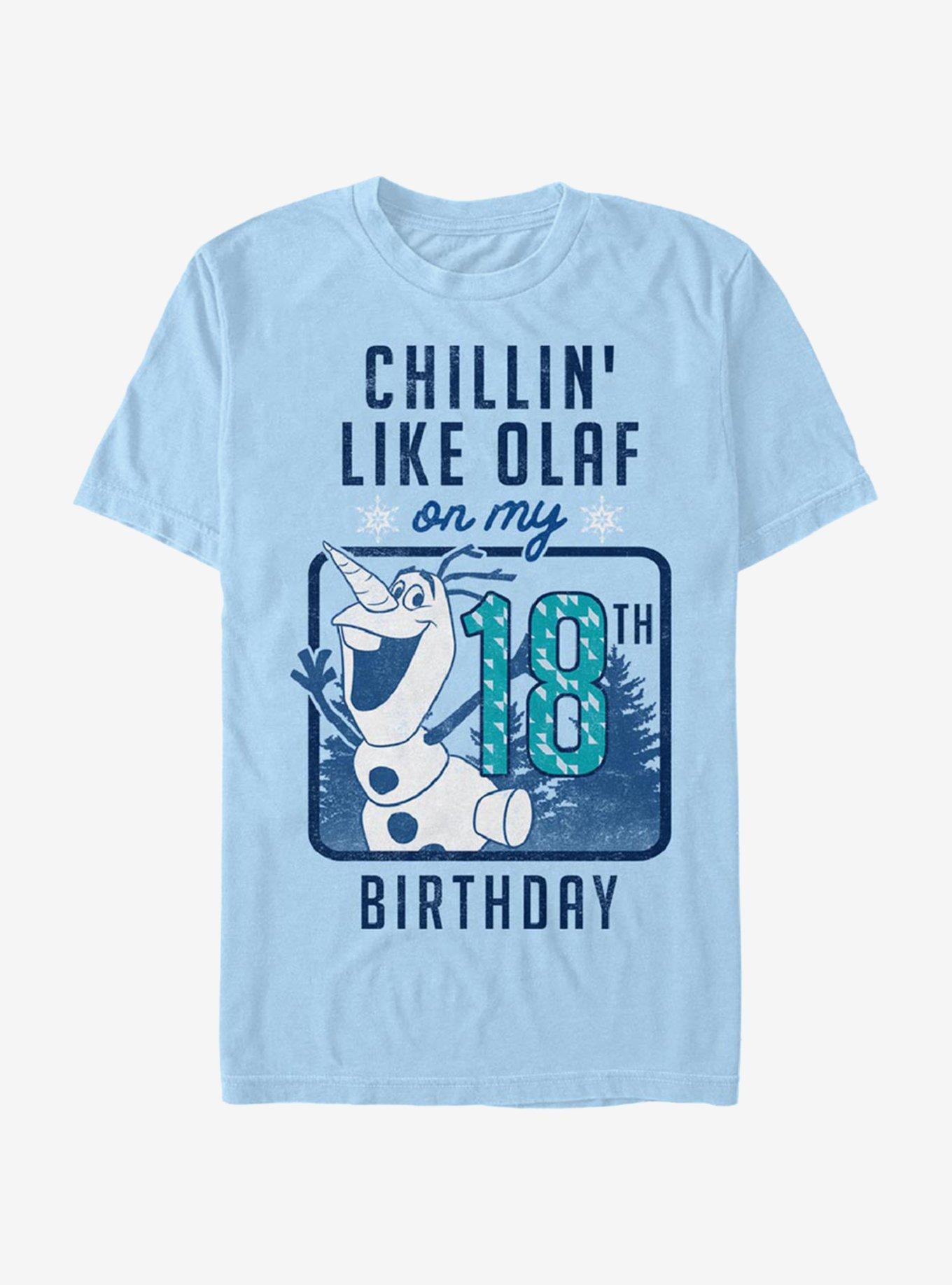 Disney Frozen Olaf Birthday 18 T-Shirt, LT BLUE, hi-res