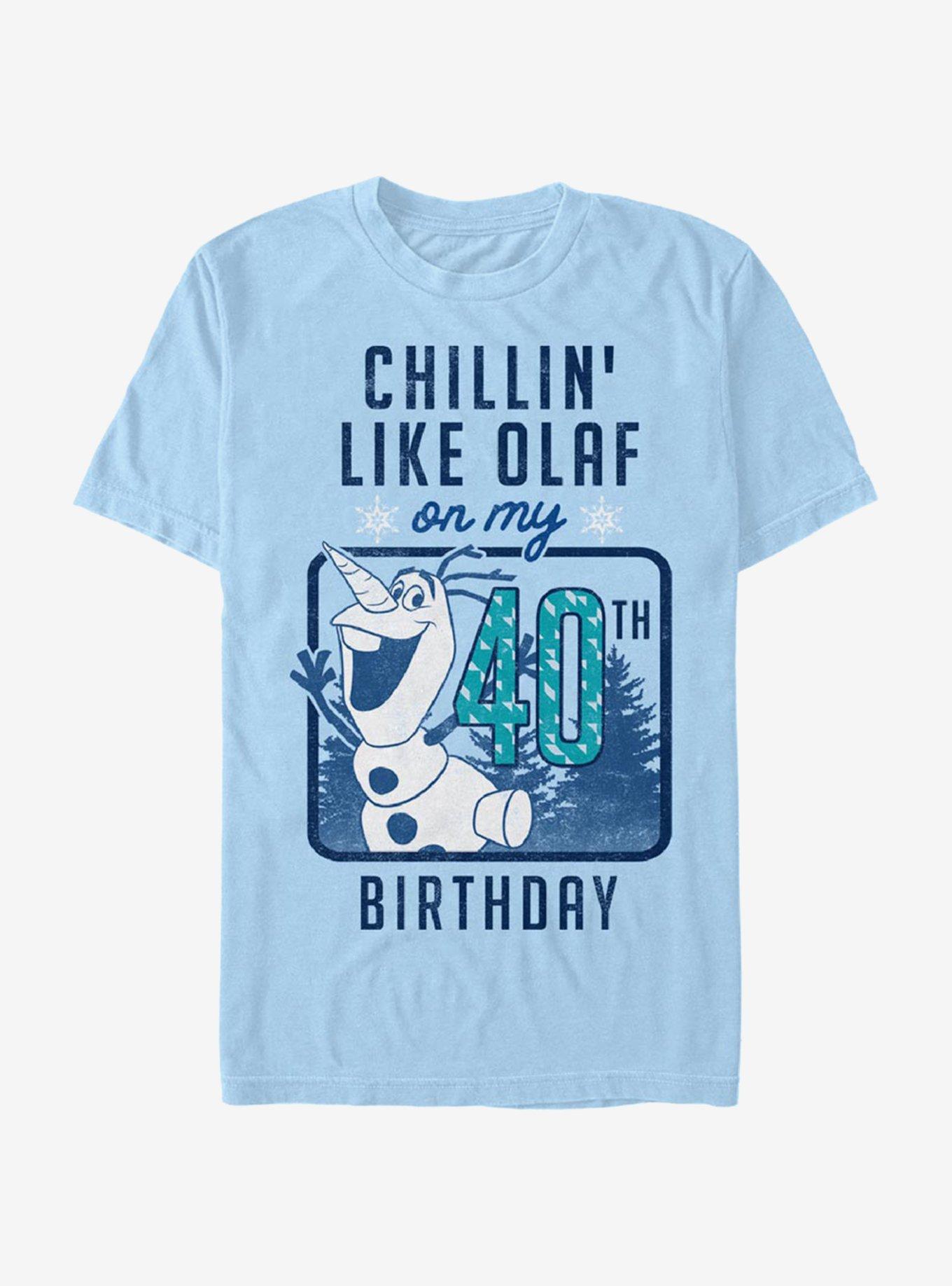 Disney Frozen Olaf Birthday 40 T-Shirt, LT BLUE, hi-res