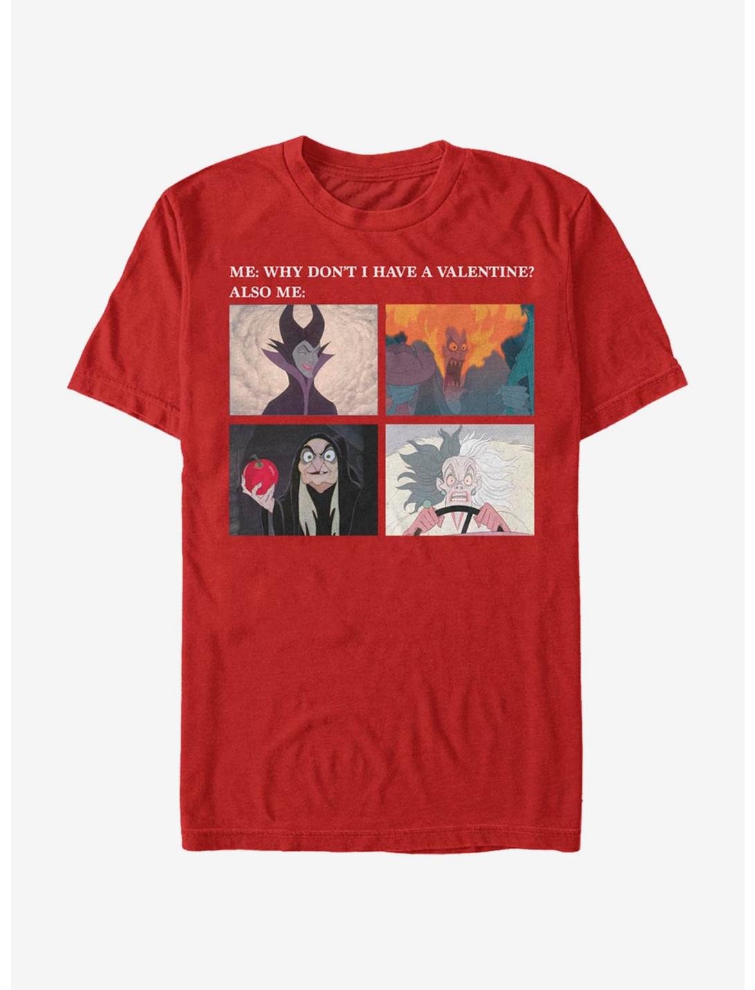Disney Villains Valentine Meme T-Shirt, RED, hi-res