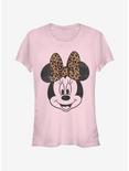 Disney Minnie Mouse Modern Minnie Face Leopard Girls T-Shirt, , hi-res