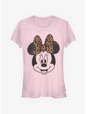 Disney Mickey Mouse Modern Minnie Face Leopard Girls T-Shirt, , hi-res