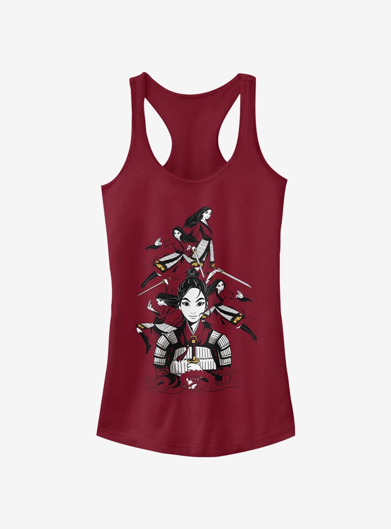 Disney Mulan Mulan Poses Girls Tank, SCARLET, hi-res