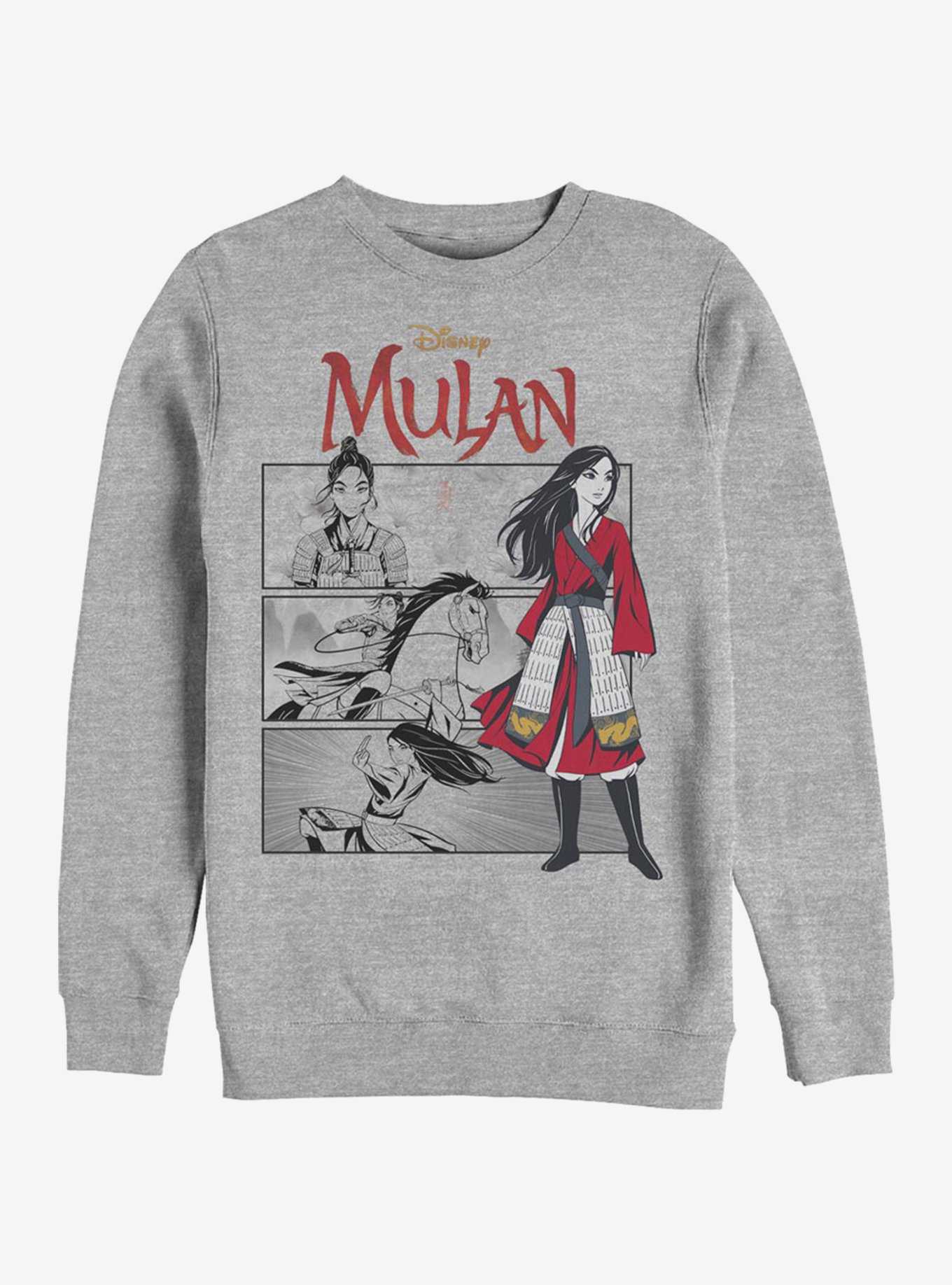 Disney Mulan Mulan Comic Panels Crew Sweatshirt, , hi-res